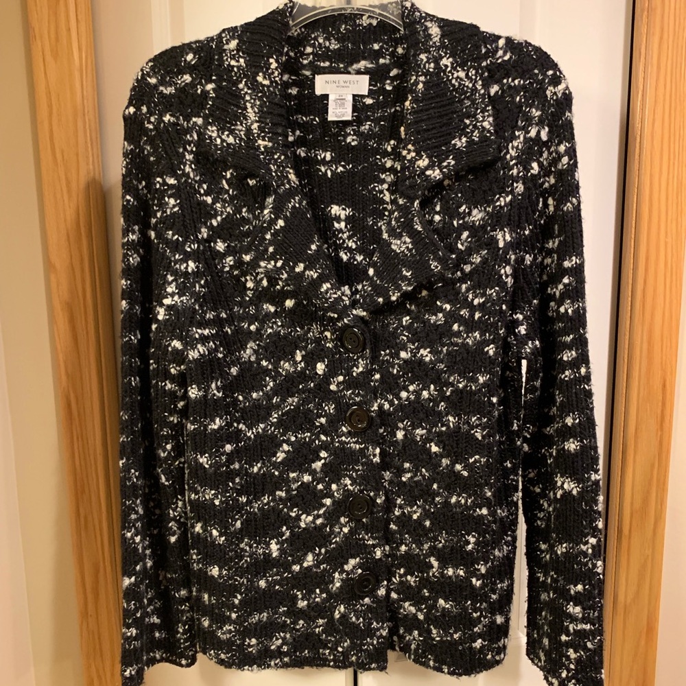 Nine West Plus Size Button-Up Sweater - image 1